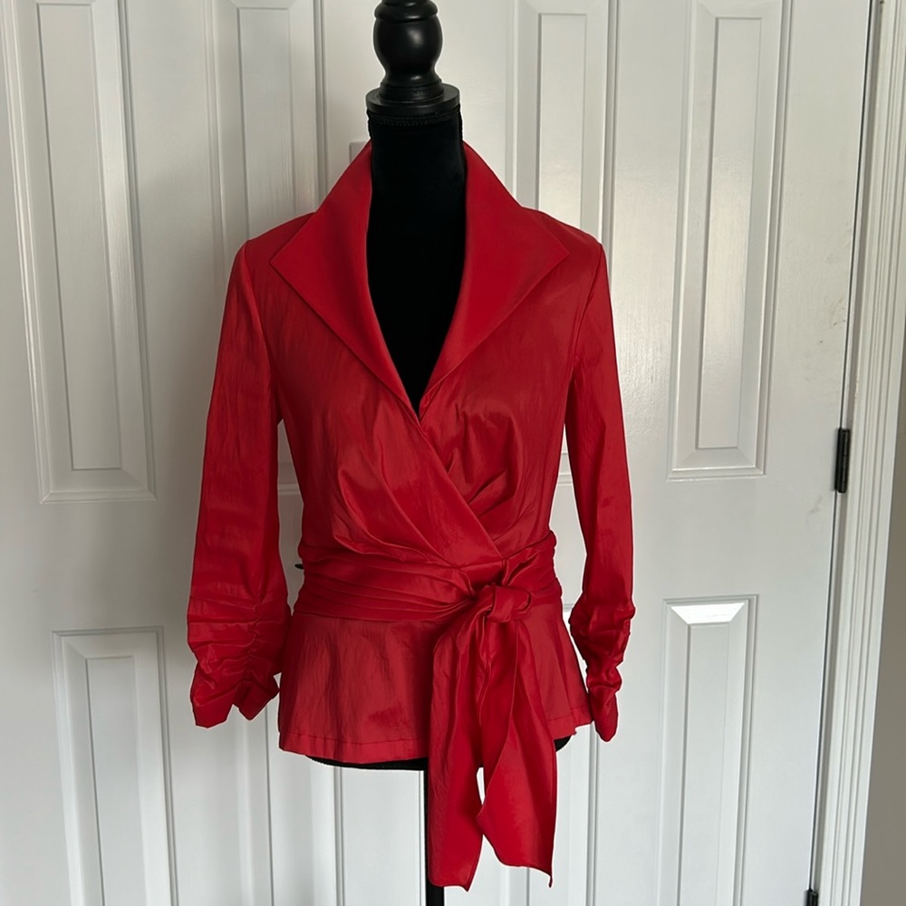 Tadashi collection red top size 10 vintage